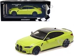 2020 BMW M4 Yellow with Carbon Top Limited Edition to 750 pieces Worldwide 1/18 Diecast Model Car by Minichamps