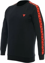 Dainese Sweater Stripes Negru/Roșu Fluorescent XS Hanorac