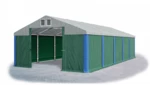 Garážový stan 5x6x2,5m střecha PVC 560g/m2 boky PVC 500g/m2 konstrukce ZIMA Šedá Zelená Modré
