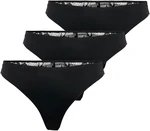 ONLY 3 PACK - dámská tanga ONLCHLOE 15275733 Black L