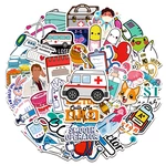 10/50pcs Nurse Doctor Graffiti Stickers International Nurses' Day Decals Kids Toy Phone Car Laptop Luggage Waterproof Sticker