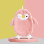 Hand Towels Coral Fleece Hanging Towel Absorbent Towels Children Hand Towels Cute Towels Penguin Towels