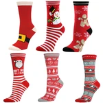 Woman Christmas Socks Funny Xmas Tree Snowflake Gingerbread man Candy Cane Cotton Tube Crew Happy Sock Men New Year Funny Sokken