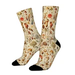 Vintage Designs Collection Mushroom Mushrooms Forest Straight Socks Male Mens Women Winter Stockings Polyester Harajuku
