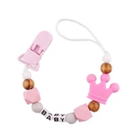 DIY Baby Pacifier Clip Chain Food Grade Silicone Anti-Drop Holder Teething Chains Baby Products Gift