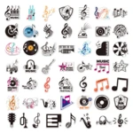 10/50Pcs Motivational Music Stickers Inspirational Phrases DIY Waterproof Phone Notebook Guitar Car Bike Wall Graffiti Decals