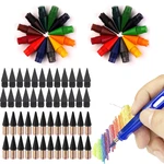 12/36pcs 12 Colors Eternal Pencil Nib Replaceable No Ink HB Pencil Sketch Stationery Kawaii School Supply Writing Accessories