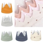 Baby Birthday Hat Crown Hat Boys Girls Birthday Party Crown Headband Cap Baby Gifts Infant Photography Props Dropshipping