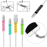 Free Shipping Cable Protector Silicone Bobbin Winder Wire Cord Organizer Cover for Apple iphone USB Charger Cable Cord