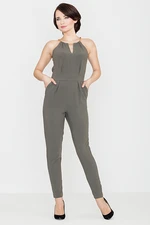 Lenitif Woman's Jumpsuit K338 Olive