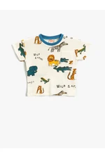 Koton Animal Printed Short Sleeve T-Shirt Cotton