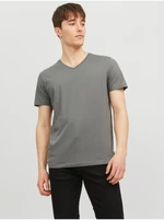 Grey Mens Basic T-Shirt Jack & Jones Organic - Men