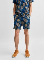 Blue patterned chino shorts Selected Homme Joel - Men