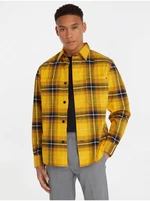 Yellow Mens Plaid Shirt Tommy Hilfiger - Men