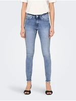 Blue Womens Skinny Fit Jeans with Embroidered Effect ONLY Blush - Women