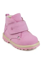 Lumberjack Rock Leather Pink Kids Boots