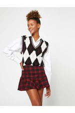 Koton Ruffled Slim Fit Mini Skirt