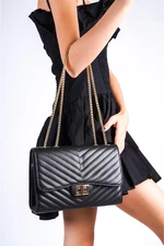 Capone Outfitters Capone London Quilted Black Women's Bag