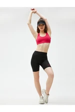 Koton Short Biker Leggings with Printed Normal Waist