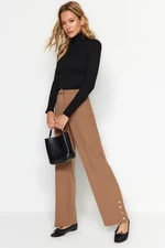 Trendyol Brown Wide Leg/Wrap Detail Trousers