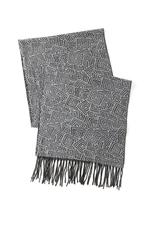 AC&Co / Altınyıldız Classics Men's Grey-black Patterned Scarf