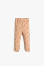 Koton Butterfly Printed Jogger Sweatpants. Elastic Waist, Textured.