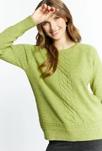 MONNARI Woman's Jumpers & Cardigans Women's Sweater With Braid Weave MONNARI Woman's Jumpers & Cardigans Women's Sweater With Braid Weave