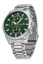 Polo Air Sport Case Men's Wristwatch Silver-green Color