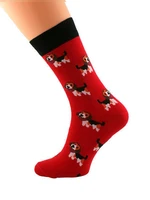 Socks Bratex 424 Classic Men Valentine's Day 39-46 red kl-328