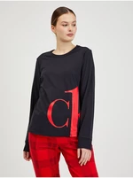 Čierne dámske tričko na spanie Calvin Klein Underwear