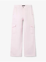 Světle růžové holčičí široké kalhoty s kapsami LIMITED by name it  - Holky