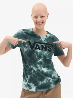 Petrolejové dámské batikované tričko VANS - Dámské