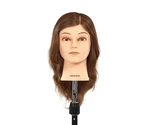 Cvičná hlava s prírodnými vlasmi LISA Original Best Buy - 40-50 cm, stredne hnedá (P005011) + darček zadarmo