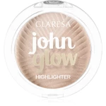 Claresa John Glow kompaktní pudrový rozjasňovač odstín 02 8 g