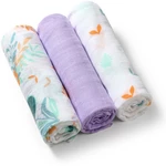 BabyOno Take Care Natural Bamboo Diapers látkové pleny Purple 3 ks