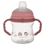 CANPOL BABIES Hrneček se silikonovým pítkem BONJOUR PARIS růžový 150 ml