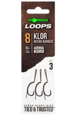 Korda hotové montáže loop rigs klor - háčik 8 nosnosť 30 lb
