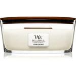 Woodwick Island Coconut vonná sviečka s dreveným knotom (hearthwick) 453 g
