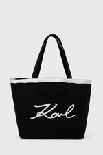 Bavlnená taška Karl Lagerfeld čierna farba, 245W3853