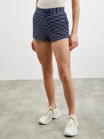 Dark Blue Women's Striped Basic Shorts ZOOT Baseline Apolena