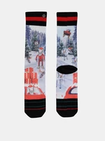 Red-blue men's socks with Christmas xpooos theme