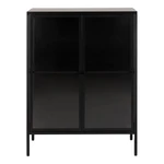 Czarna metalowa witryna Actona Newcastle, wys. 98,7 cm