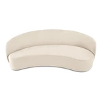 Beżowa aksamitna asymetryczna sofa Mazzini Sofas Debbie, prawostronna