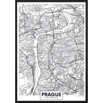 Plakat DecoKing Map Prague, 70x50 cm