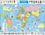 Puzzle MAXI - Mapa Svět/ 107 dílků