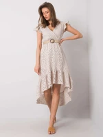 Beige dress Och Bella BI-25482.beige