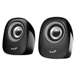 Genius reproduktory SP-Q160 31730027400, 2.0, 6W, černošedé, regulace hlasitosti, stolní, 3,5 mm jack (USB), 150Hz-20kHz
