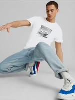 White Men's T-shirt Puma BMW MMS - Men