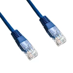 Kábel DATACOM síťový (RJ45), 0,25m (1493) modrý Patch kabel UTP lanko cat.5e se dvěma konektory RJ45, pro propojování počítačových sítí (např. pro spo