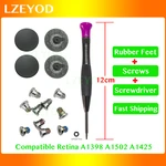 New A1425 A1502 A1398 Rubber Bottom Case Cover Feet Foot Kit+Screws Set+Tool for MacBook Pro 13" 15" Retina 2012-2015 Year